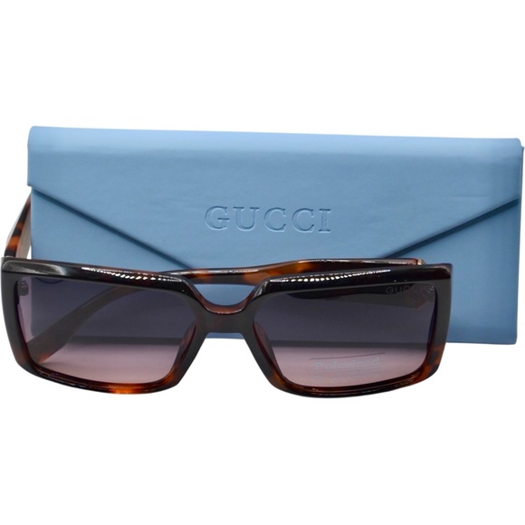 Gucci Women’s Polarized Sunglasses | Brown Tortoise Frame | Purple/Brown Lens - Picture 3 of 12
